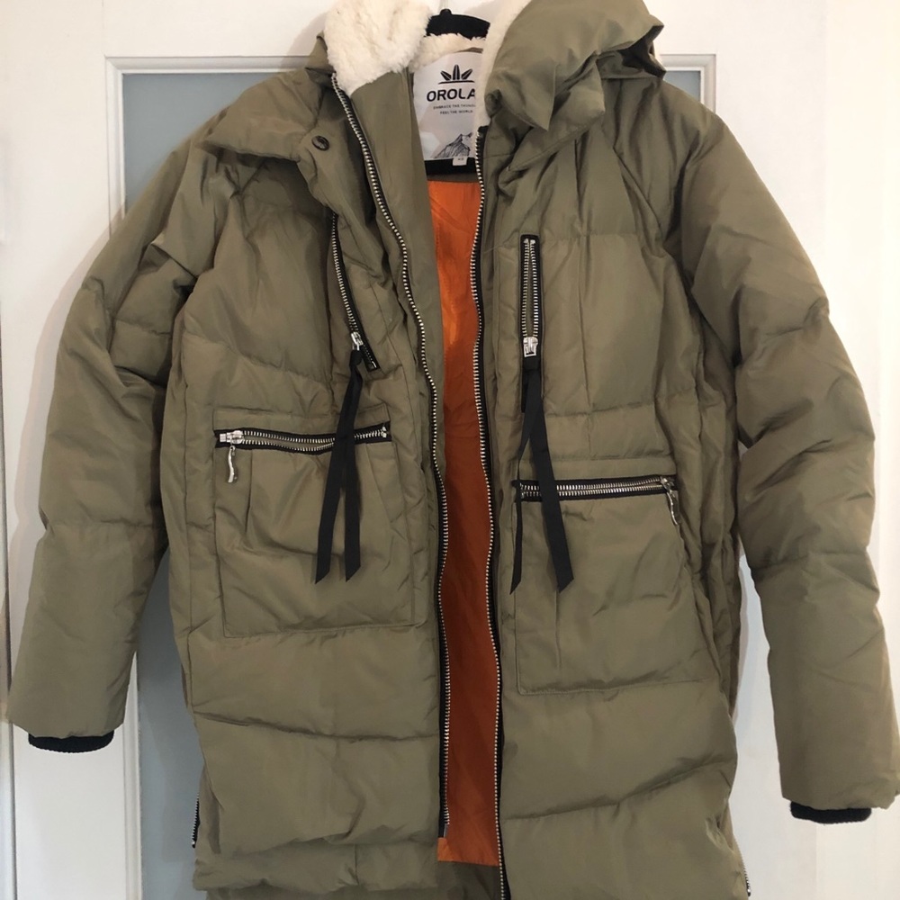 Women’s thickened down jacket warm parka with hood